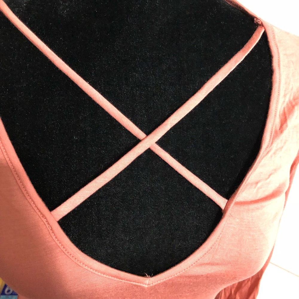 NEW Criss cross boutique shirt Jolie coral - Picture 3 of 5